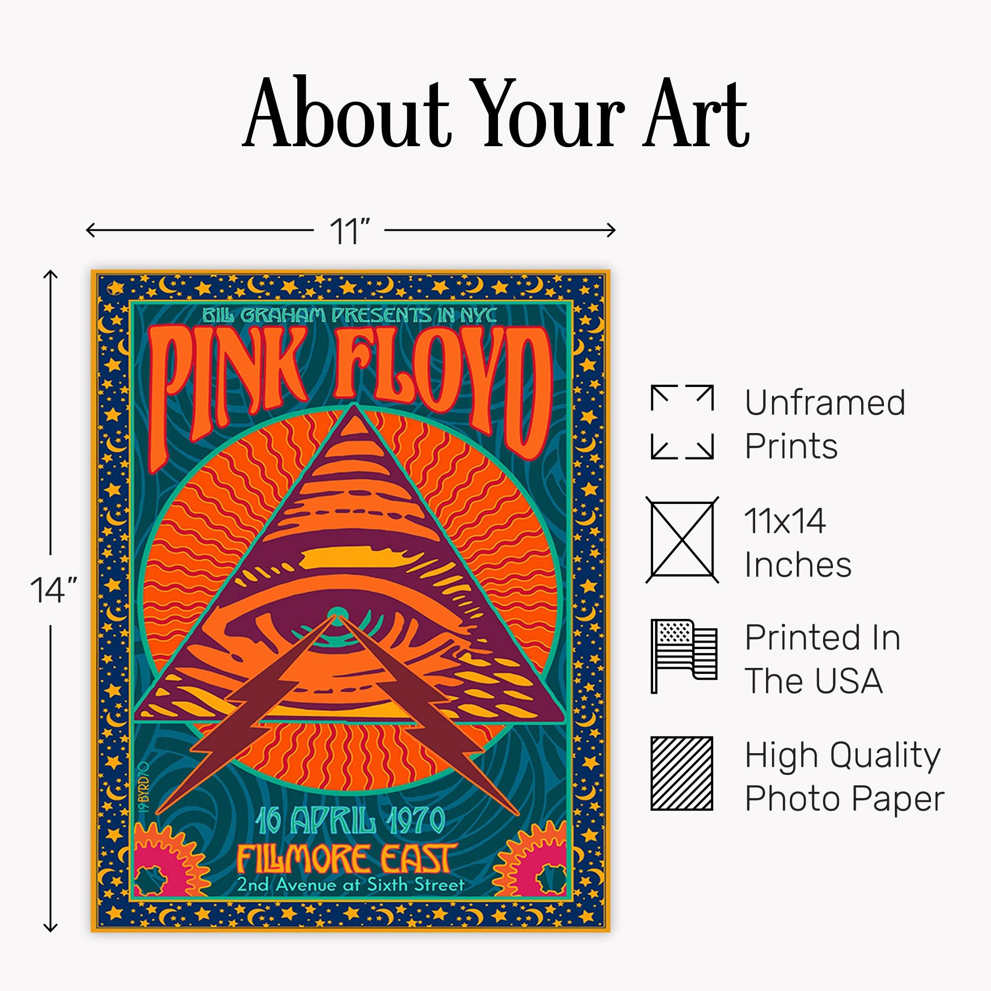 Amazon.com: Vintage Concert Poster 11x14 - Psychedelic Rock Music