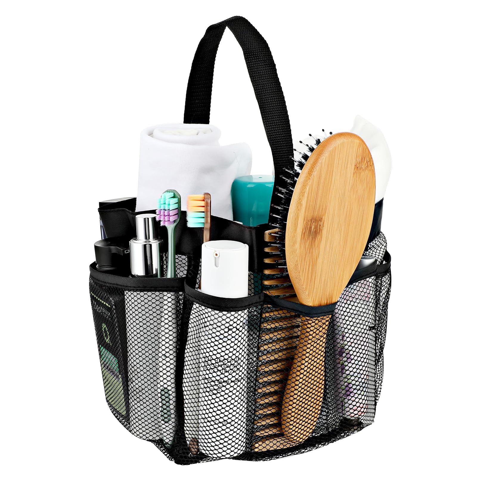 Borsa Portaoggetti In Rete Per Doccia - 8 Tasche, Grande Capacità, Fondo In Tessuto Oxford, Asciugatura Rapida - Per Palestra, Piscina, Viaggi