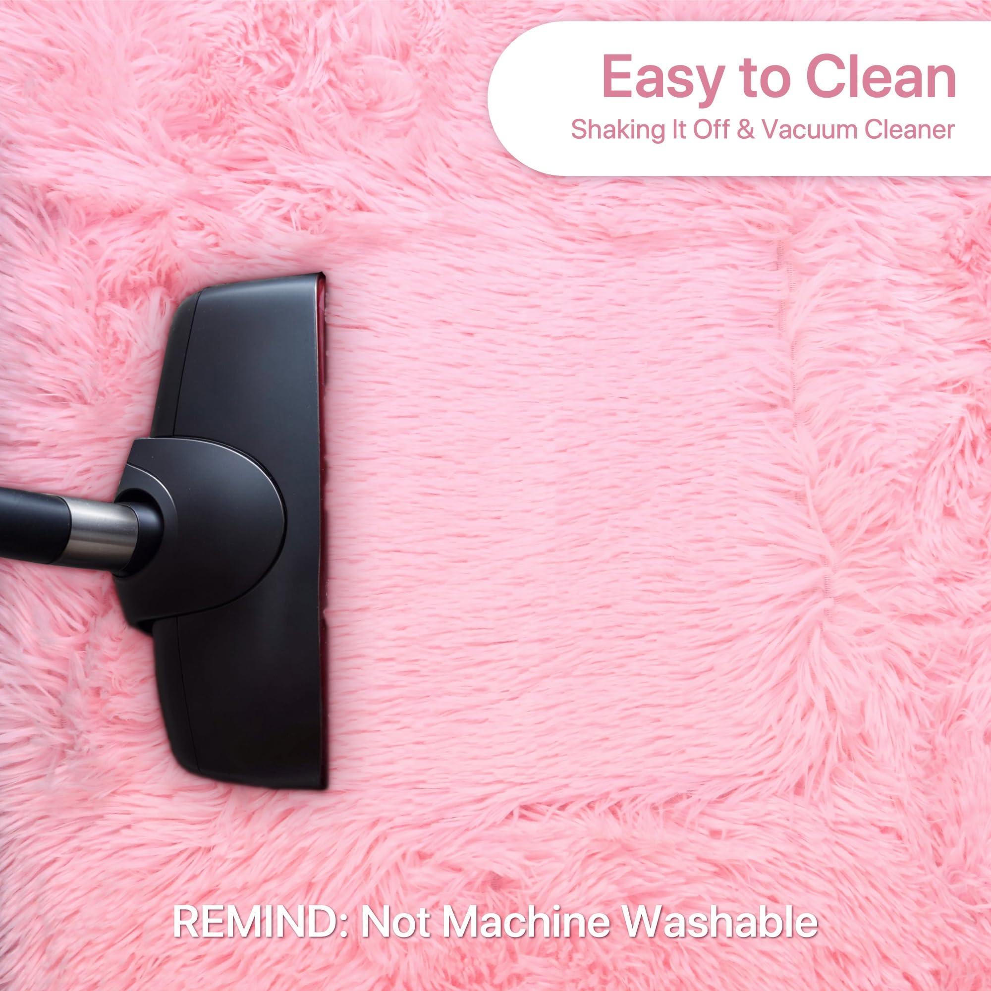 BEIMO Small Fluffy Faux Fur Bedside Rug 50x80cm, Soft Shaggy Rugs for Bedroom High Pile Rugs, Non Shedding Plush - Image 4