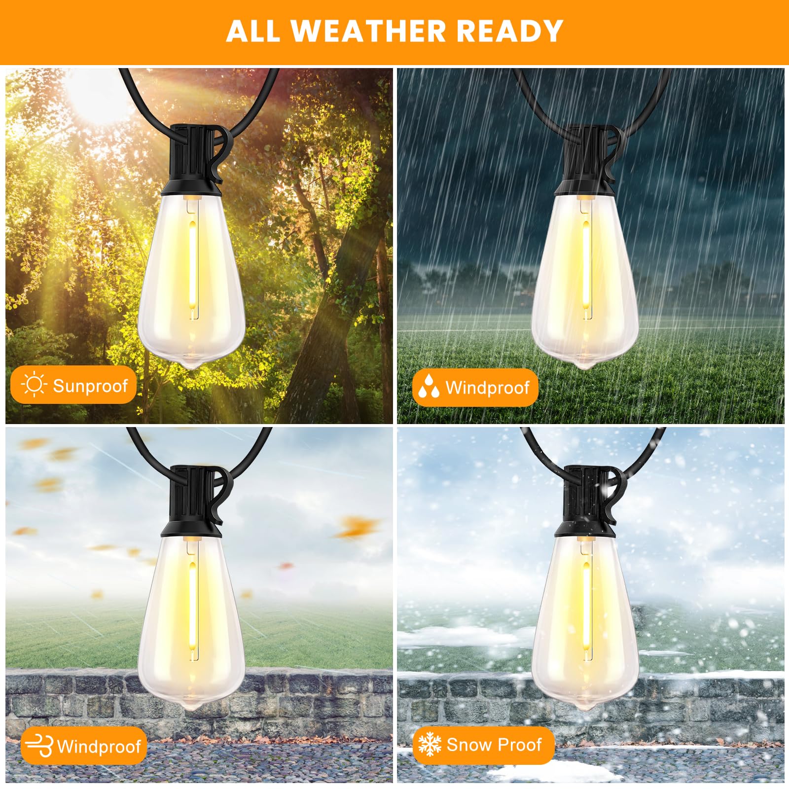 Bdrofn 200FT Solar String Lights Outdoor Waterproof, Solar Patio