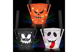 3 Pieces LED Light Up Halloween Candy Bags