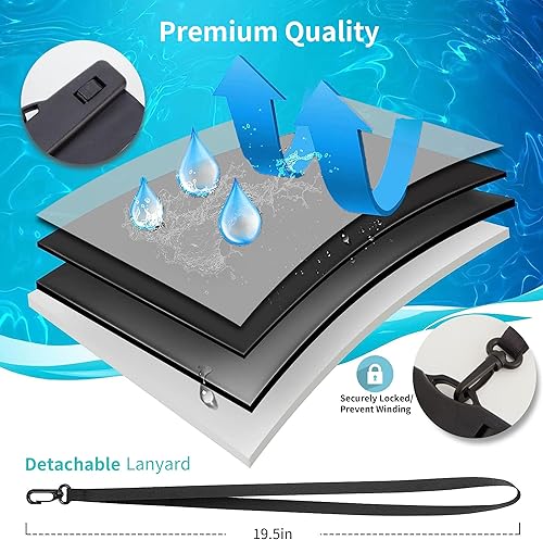 Miniatura 4 de Paquete de 6 bolsas impermeables para teléfono, funda impermeable para teléfono, hasta 7.2 pulgadas, compatible con iPhone 14 Pro