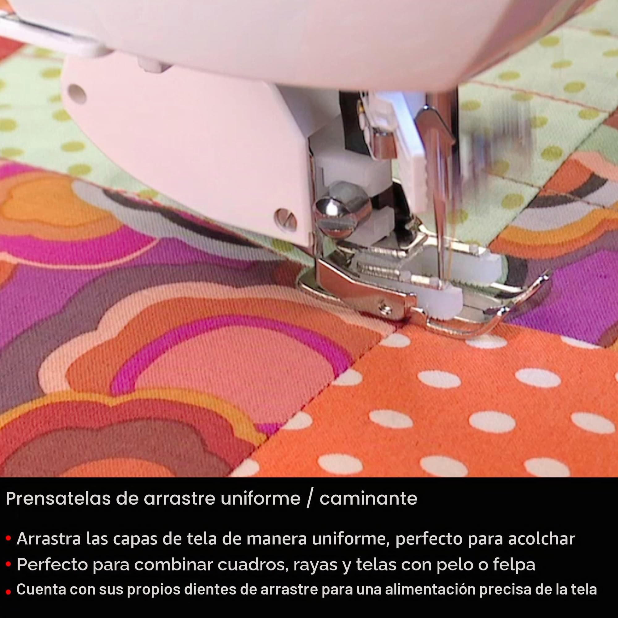 Singer Prensatelas de alimentación Uniforme – Tenedor, Combinar Rayas y Cuadros, Acolchado y Costura con Telas de Pelo