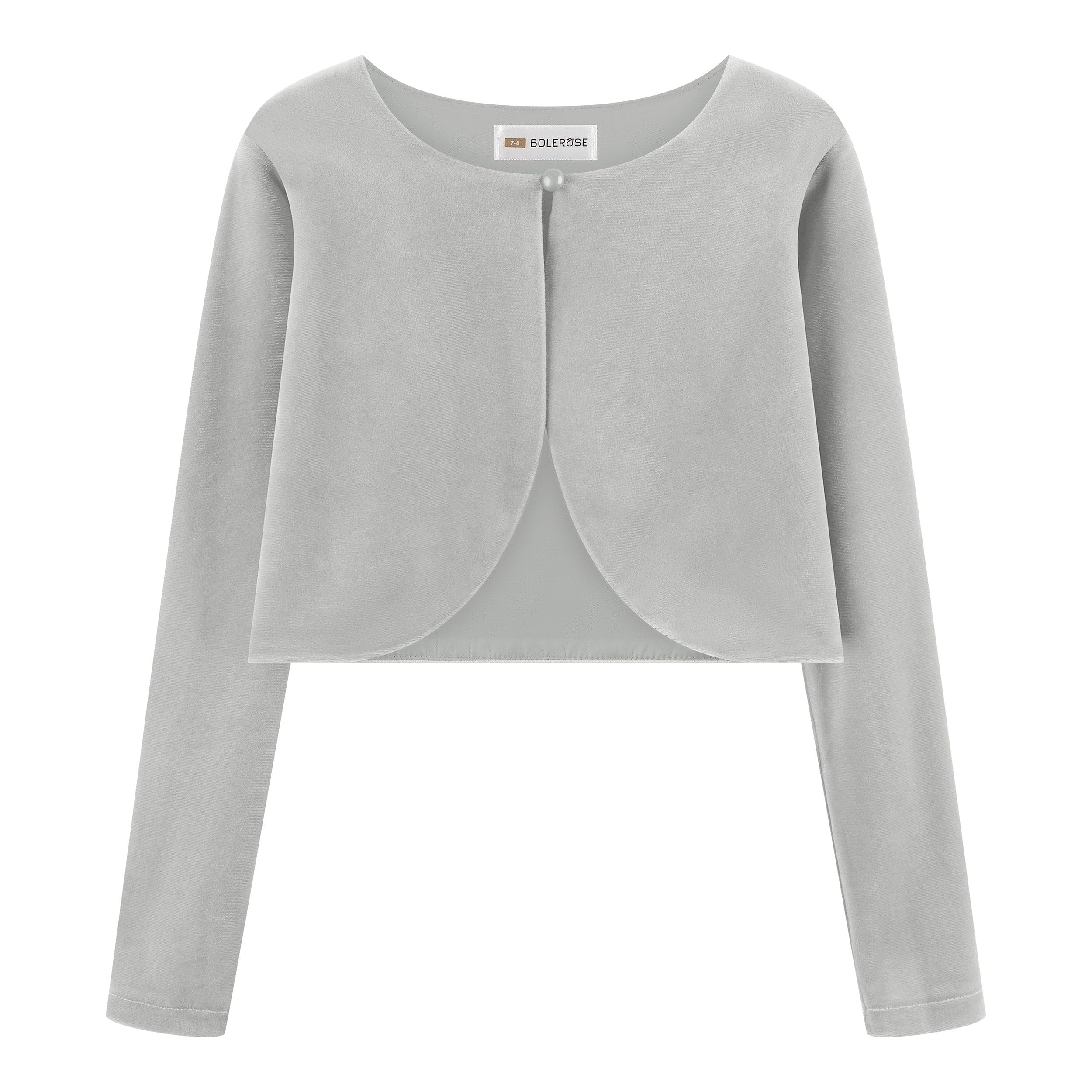 BOLEROSE Girls Velvet Long Sleeve Bolero
