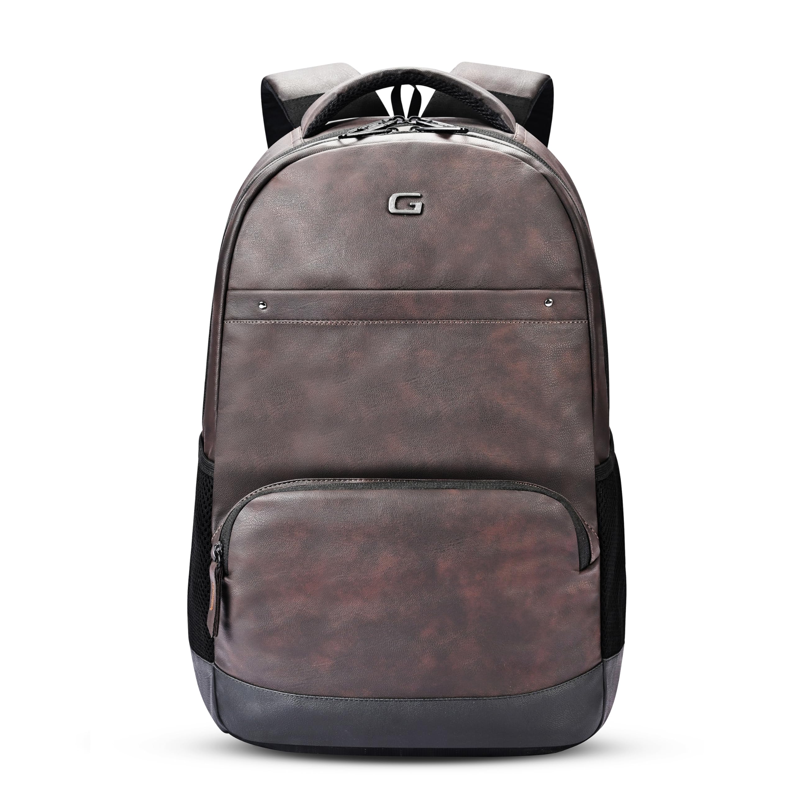 Gear Vintage2 Anti Theft Faux Leather 28 Ltrs Brown Laptop Backpack (LBPVG2LTH0201)