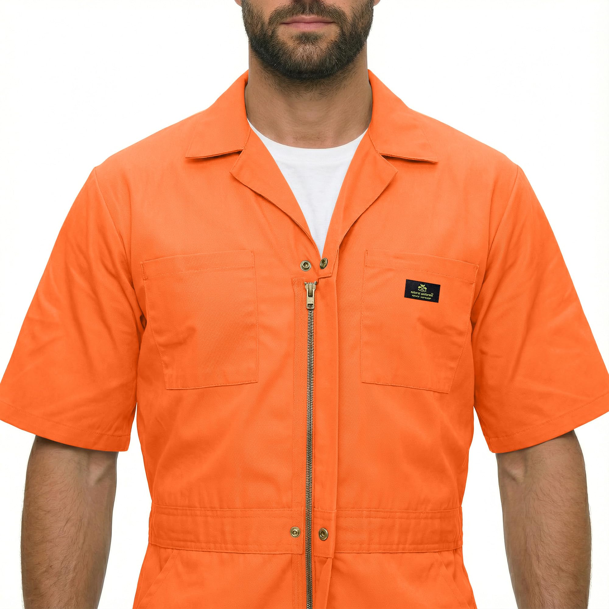 Amazon.com: Natural Uniforms Mens Short Sleeve Zip Up Coverall 