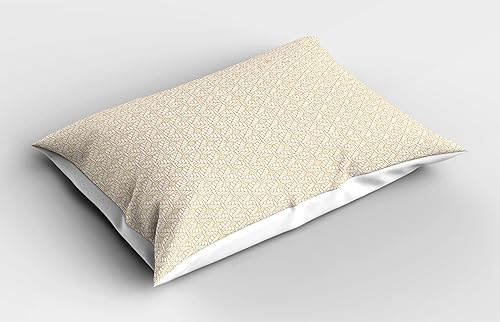 Miniatura 4 de Ambesonne Synthwave Pillow Sham Set of 2, Abstract Contemporary Futuristic Art with Stripes and Galactic Rounds, Quality Microfiber Bedding Item for