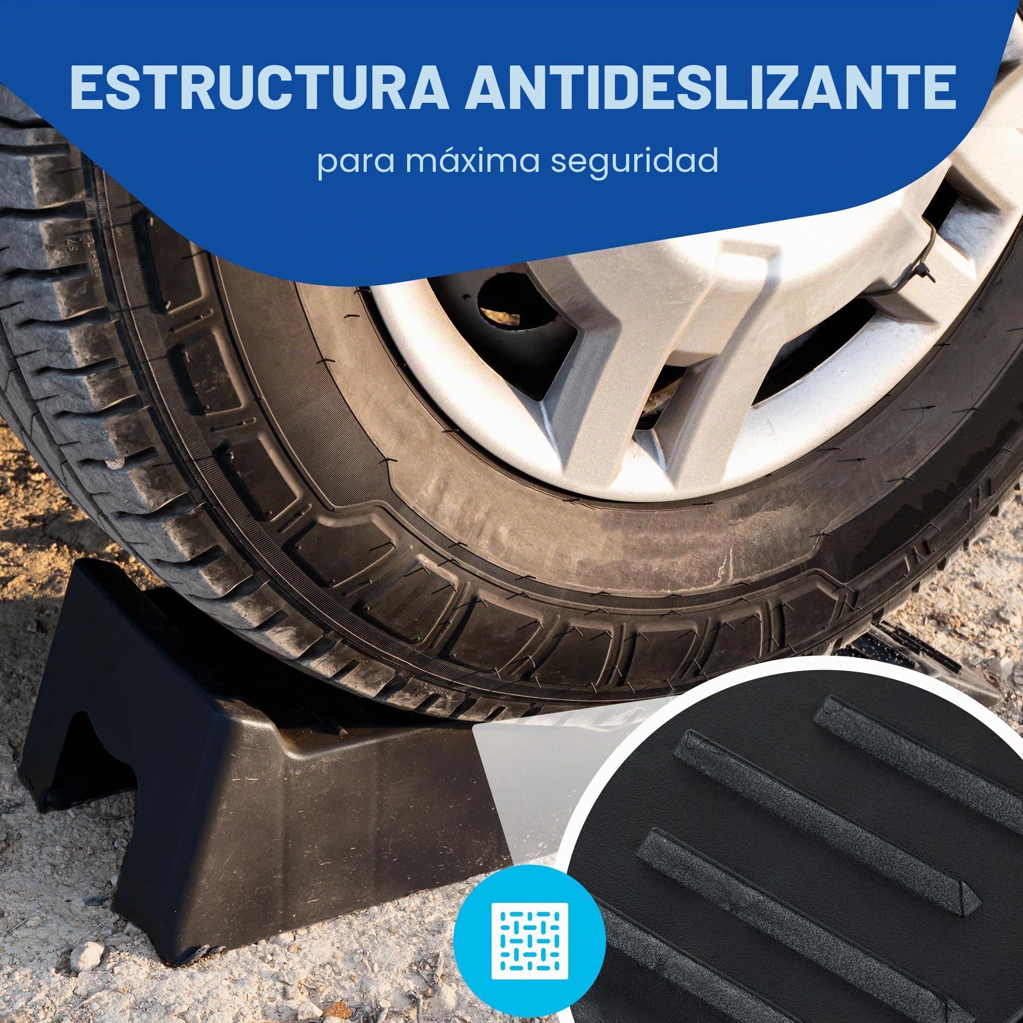NTG – Cuñas niveladoras para autocaravana (set de 2) – Nivelación de 3 niveles hasta 3000 kg por set, estructura antideslizante ideal para caravana, autocaravana y remolque - Cuñas para todos los