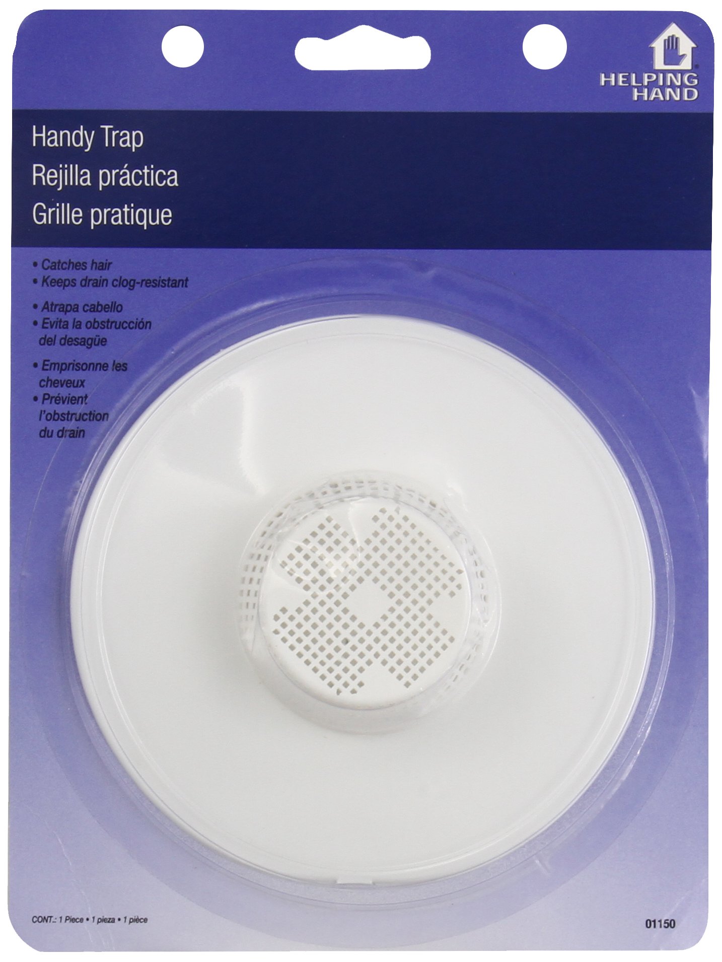 Helping Hand Handy Trap Sink Drain Stopper, White