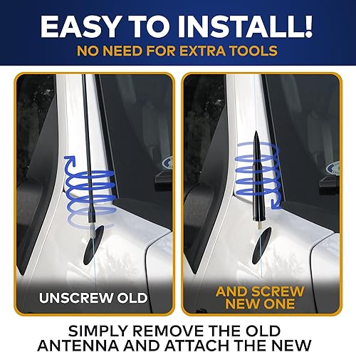 Miniatura 3 de Antena para Ford F-150 XL XLT 2009-2025 – Antena de camión de alta calidad altamente duradera de 5.45 pulgadas – Antena de radio a prueba de lavado