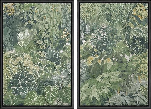 Miniatura 21 de IDEA4WALL Lienzo enmarcado para pared, juego de arte Bauhaus dorado de mediados de siglo, patrón de cuadrícula moderna, ilustraciones con formas