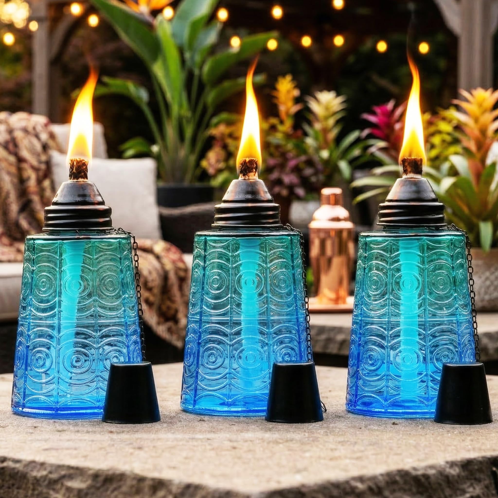 Amazon.com: Seraphic Citronella Oil Torches for Outside Table Top