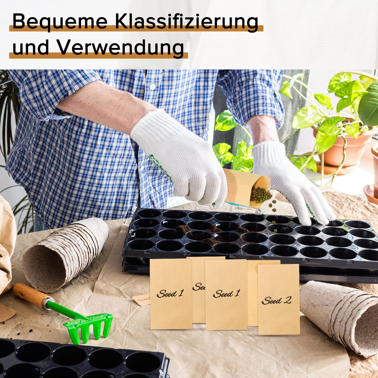 300 stuks mini-enveloppen van kraftpapier, zakjes voor zaden, doe-het-zelf verpakkingstas, kleine bruine geschenkzakjes, papieren zakken voor munten voor het opbergen van postzegels/onderdelen/franjes