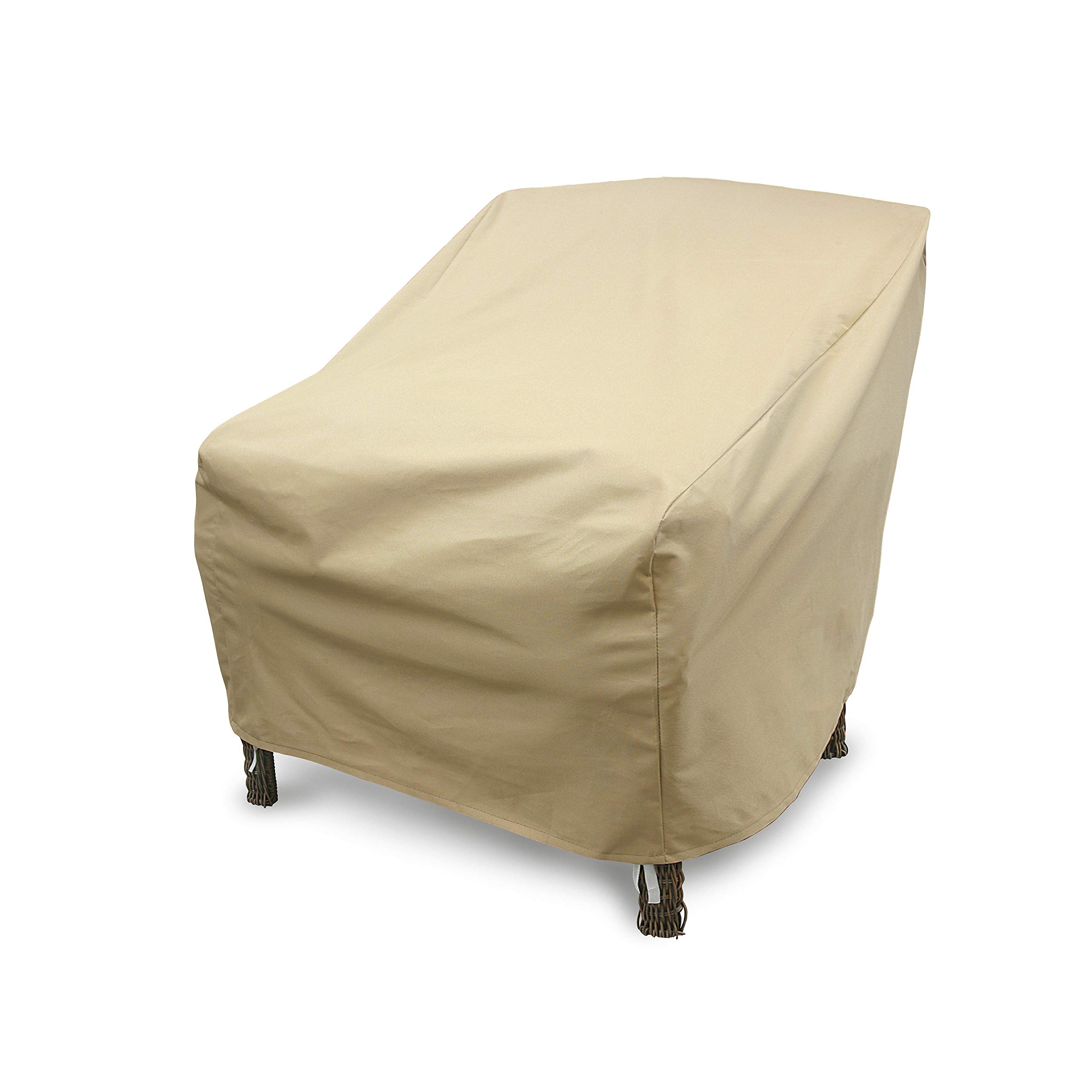 Modern LeisureBasics Patio Chair Cover, 27" L x 34" W x 31" H, Khaki