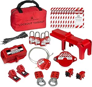 TRADESAFE Lockout Tagout Kit with Loto Locks for Gate Valves, Ball ...