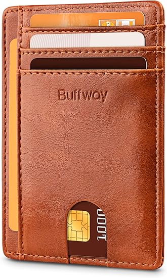 Buffway Slim Minimalist Front Pocket RFID Blocking&hellip;