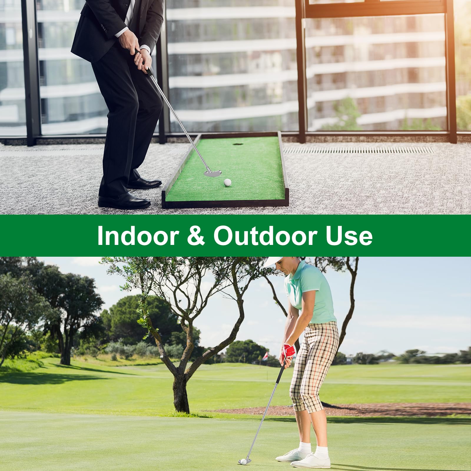 Putter de Golf para Zurdos y Diestros, 85CM Palo de Golf Desmontable con Empuñadura Antideslizante de TPE y Cabeza de Aleación de Zinc, Putter Golf Hombre, Set de Minigolf para Adultos