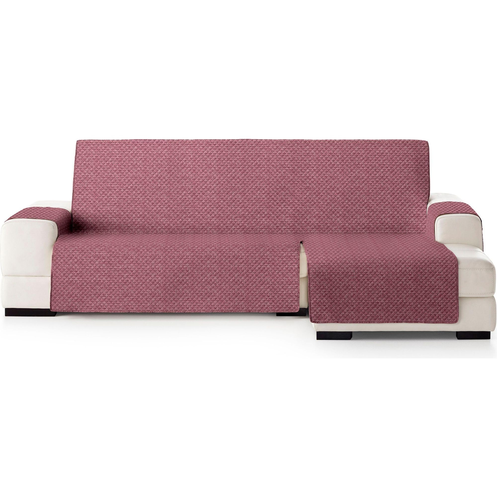 ECOMMERC3 Chaise Longue Sofa Cover Extra Right Versatile Fit and Easy to Install – Red Right Chaise Longue Sofa Cover, Ideal for Partial Protection and Use with Pets