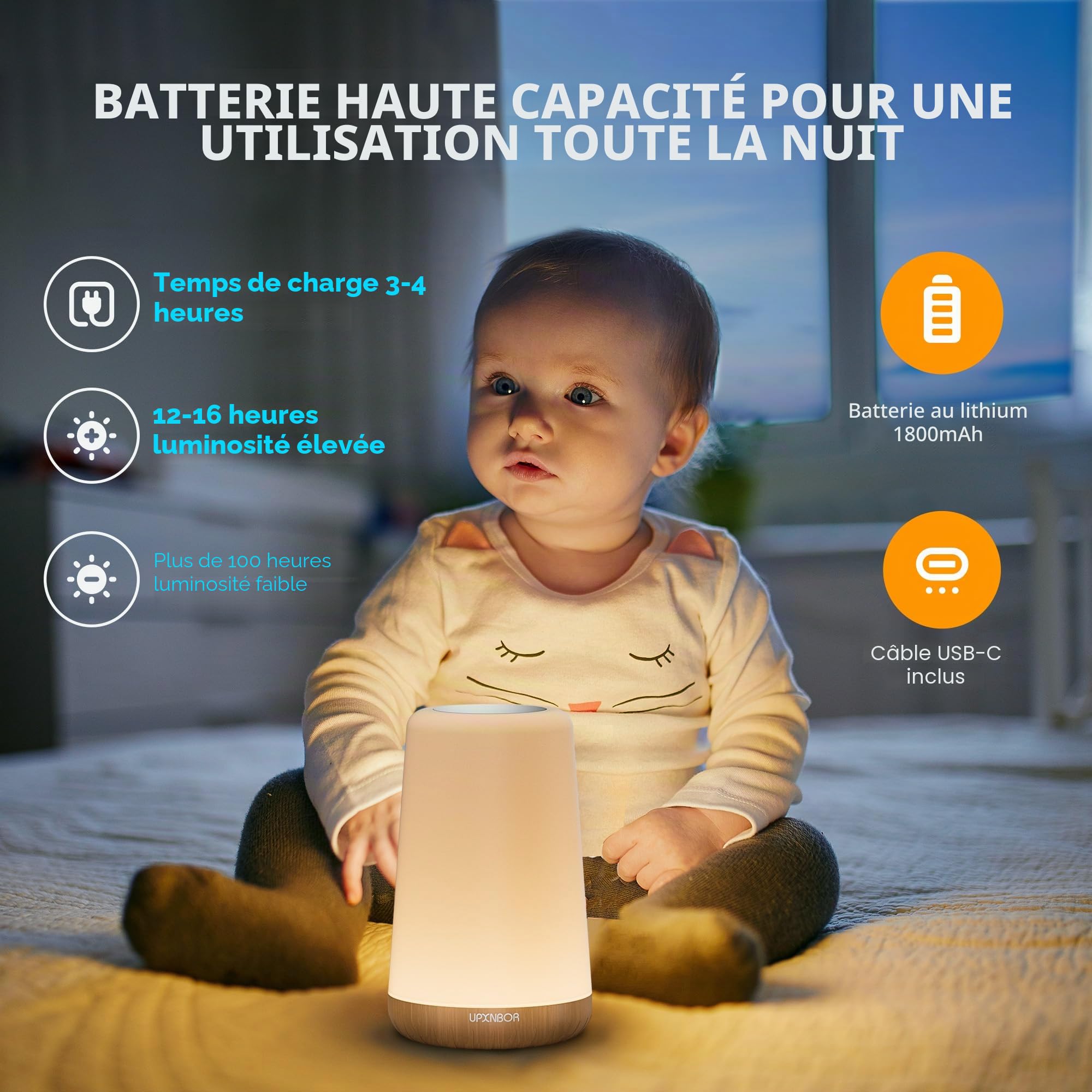 Lot de 2 lampes de chevet LED avec télécommande, intensité variable, 13 couleurs RVB et 4 modes, lampe de table sans fil avec minuterie et crochet, rechargeable par USB, veilleuse portable