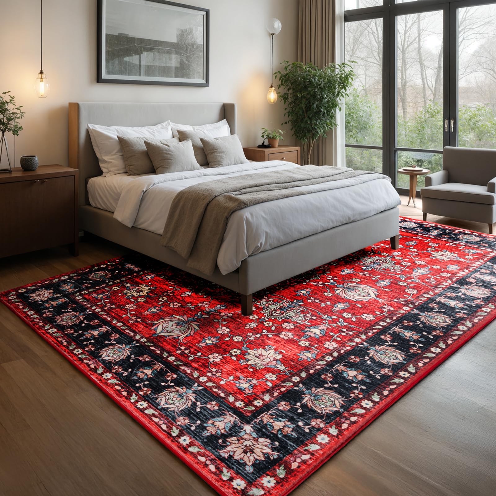 PO RUG ファラオ レッド 133x200cm PO RUG 133*200 ラグ（ラグ/マット）｜ACME FURNITURE（アクメ