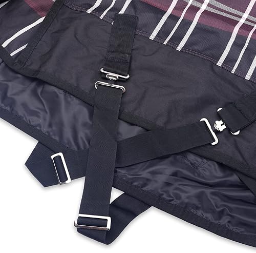 Miniatura 7 de 600D Ripstop Impermeable Transpirable Mini Caballo Hoja de lluvia Pony Participación Rainsheet (sin relleno) BluePlaid 36