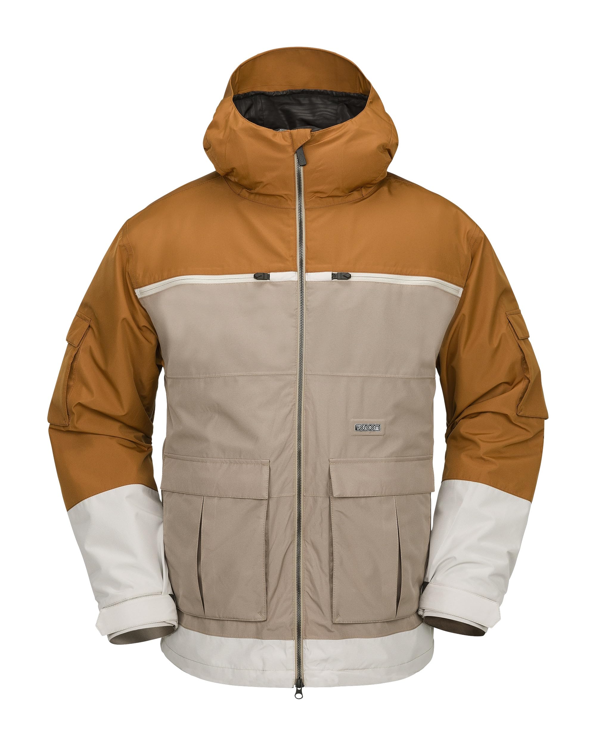 Volcom Men's Nightbreaker 20K Jacket, Chestnut Brown