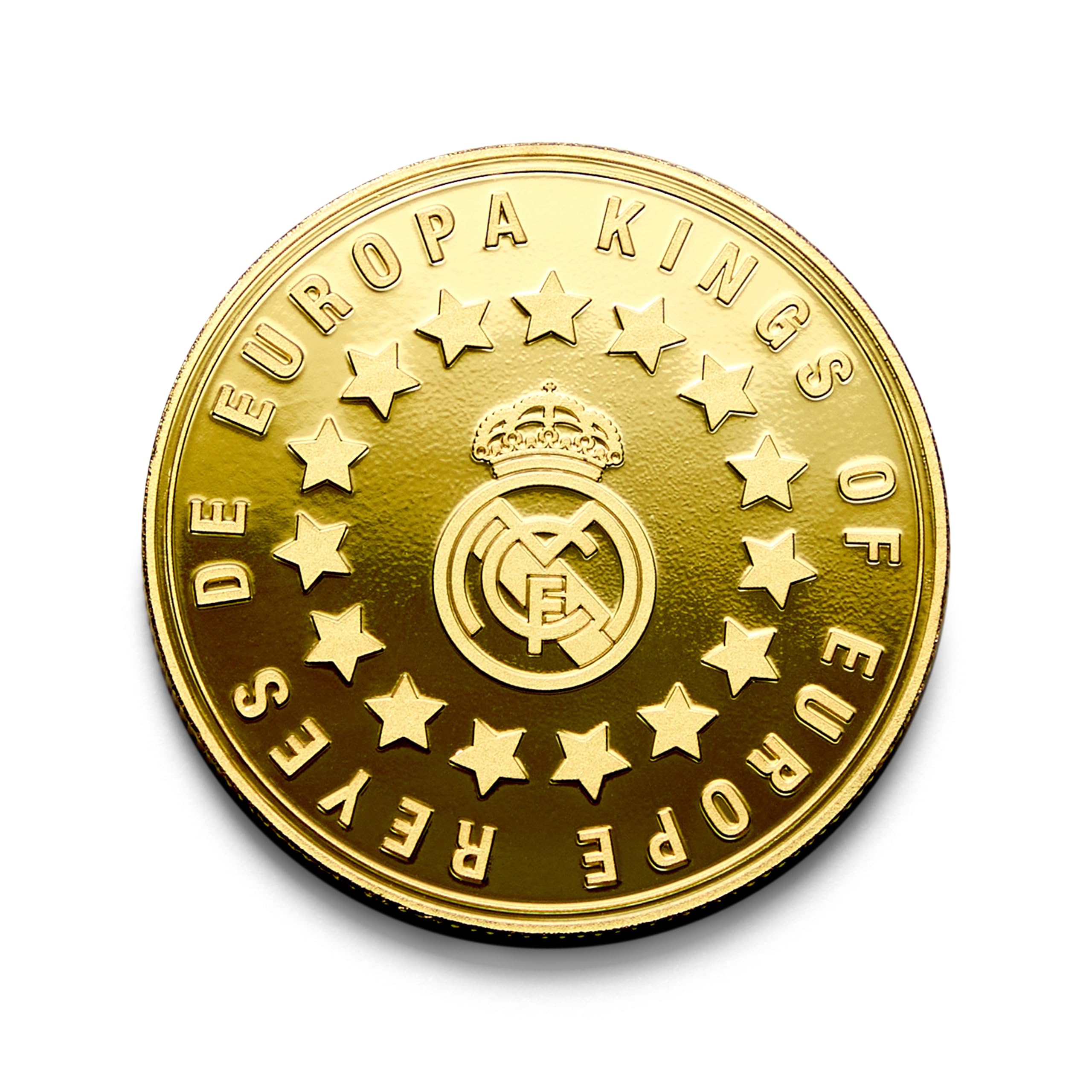 MOCIWORLD Real Madrid - Moneda edición Especial con Escudo e inscripción  Reyes de Europa - Coleccionable - Dorado - Producto Oficial : Amazon.es:  Juguetes y juegos