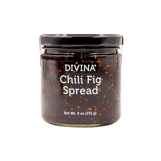 DIVINA Chili Fig Spread Jam, 9 Ounce