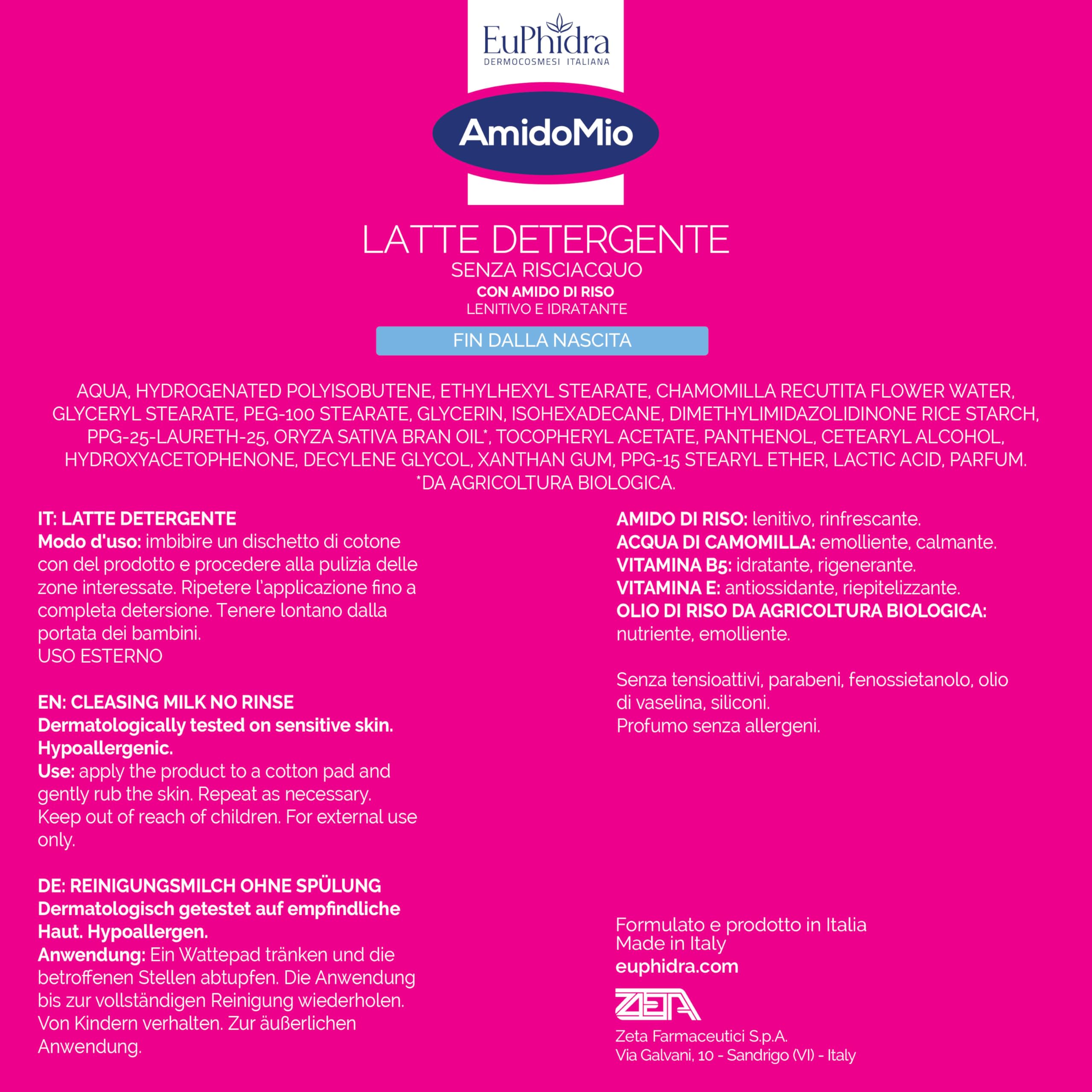 Euphidra - Euphidra AmidoMio Latte Detergente per Bambini 200ml - 906780642
