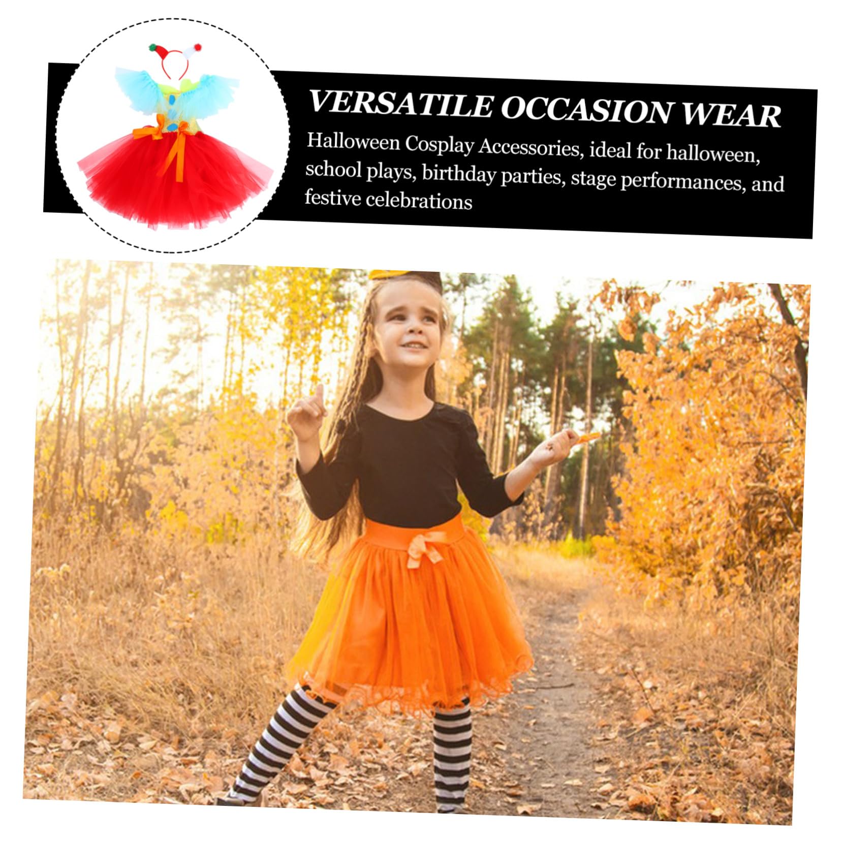 YARNOW Vestiti Da Clown Accessori Cosplay Accessori Per Cosplay Di Halloween Costume Da Clown Gonna Tutu Per Halloween