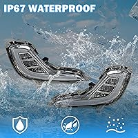 Vista 4 de Compatible con luces antiniebla Hyundai Accent 2012-2017 con DRL y intermitente, kit completo con interruptor y arnés (versión LED)