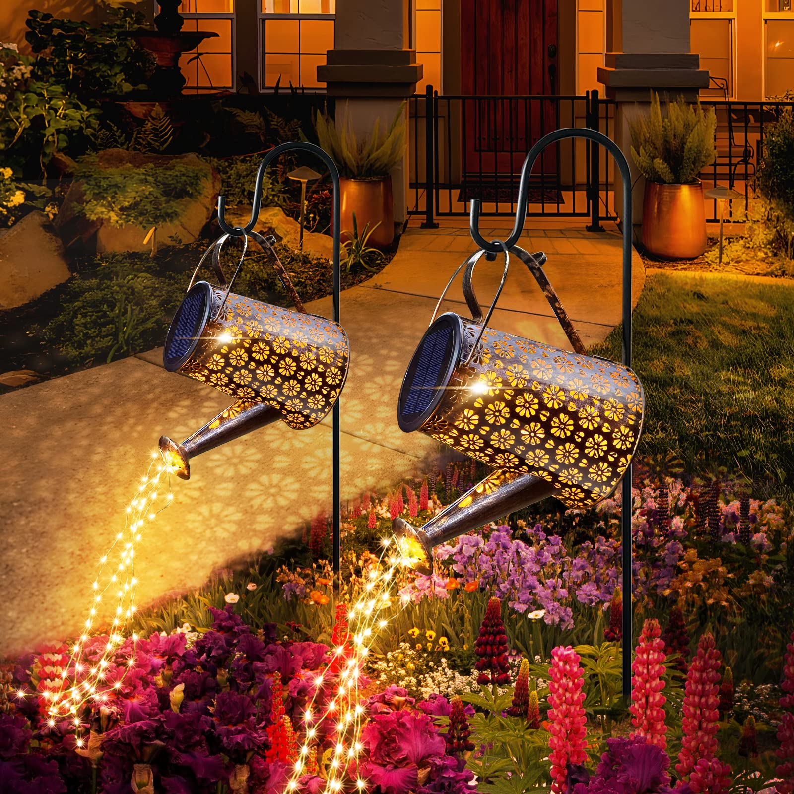 Lampe Solaire Arrosoir ZKLiLi – Décoration Jardin Extérieur Lumière Chaude LED Étanche