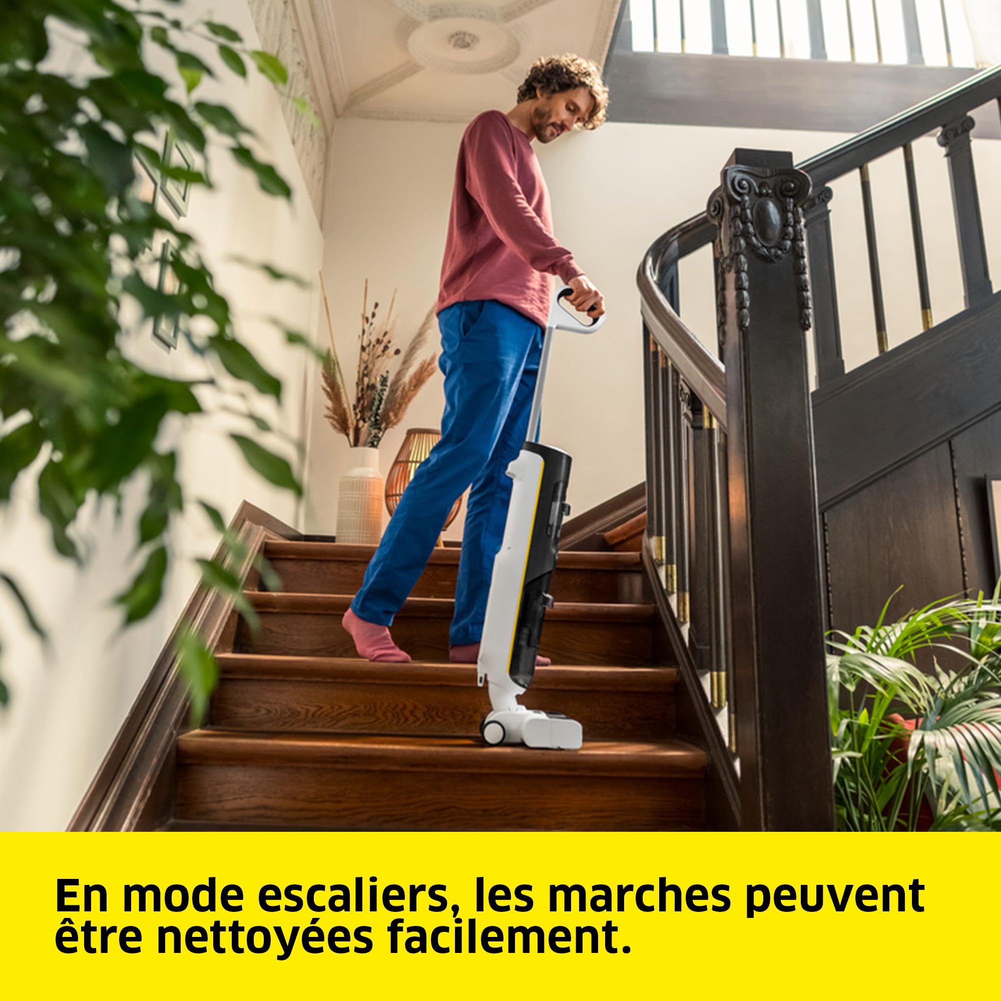 KÄRCHER aspirateur laveur FCV 4 Dry Extra 3-en-1 autonomie 45 min rendement 200 m² capteur Dynamic Control