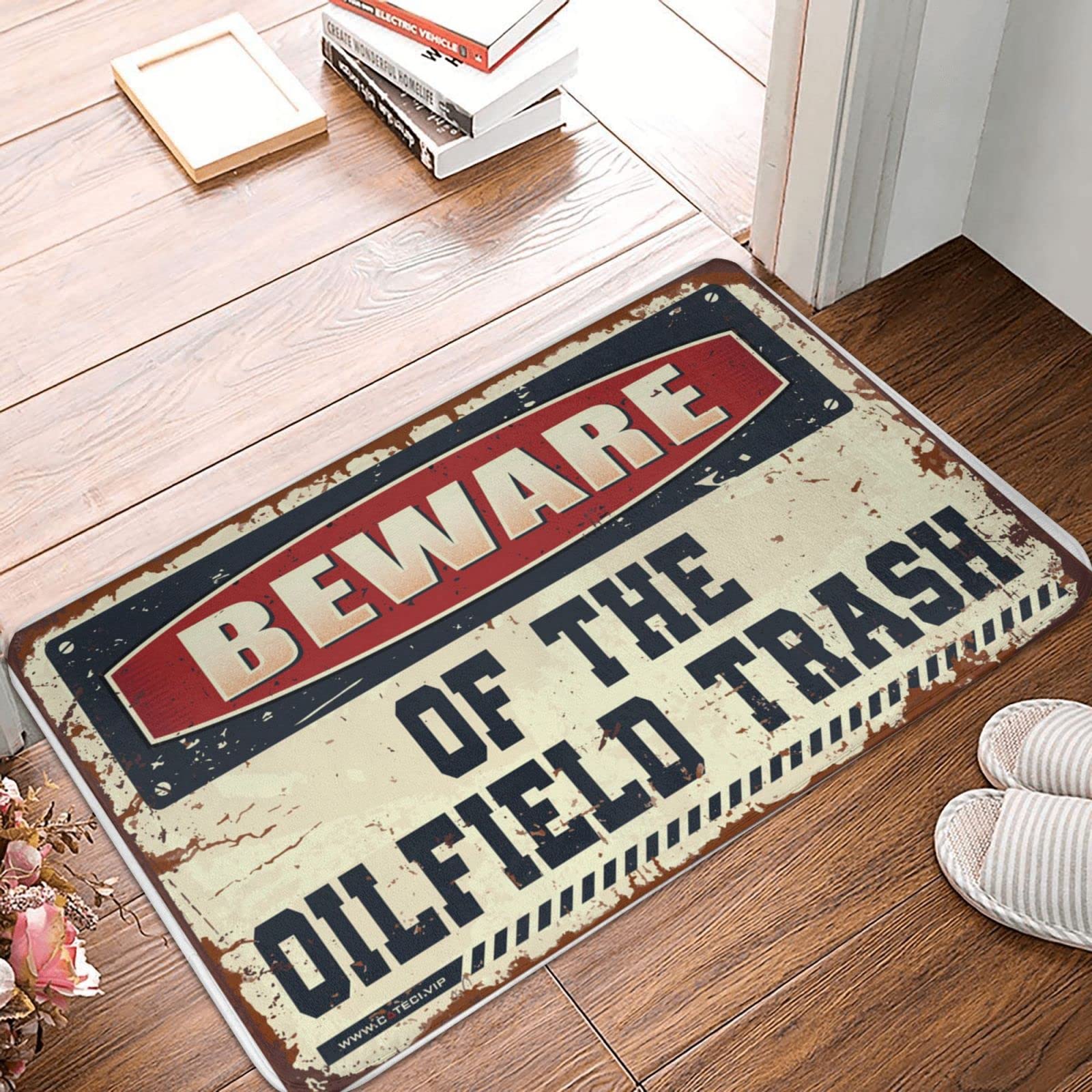 Tapis de salle de bain Oilfield Trash 50x80 cm, paillasson antidérapant déco bar de maison