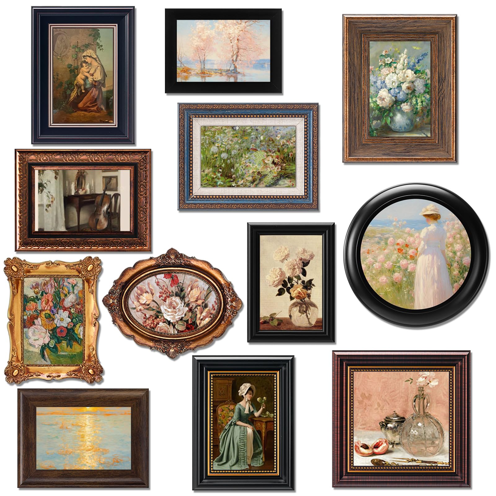 Amazon.com: Pinkunn 12 Pcs Vintage Picture Frames for Wall or