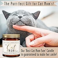 Vista 6 de Regalos para Mamá de Gatos, Regalos de Gatos para Mujeres Únicos, Regalos para Amantes de los Gatos para Mujeres - Vela 'Best Cat Mom Ever