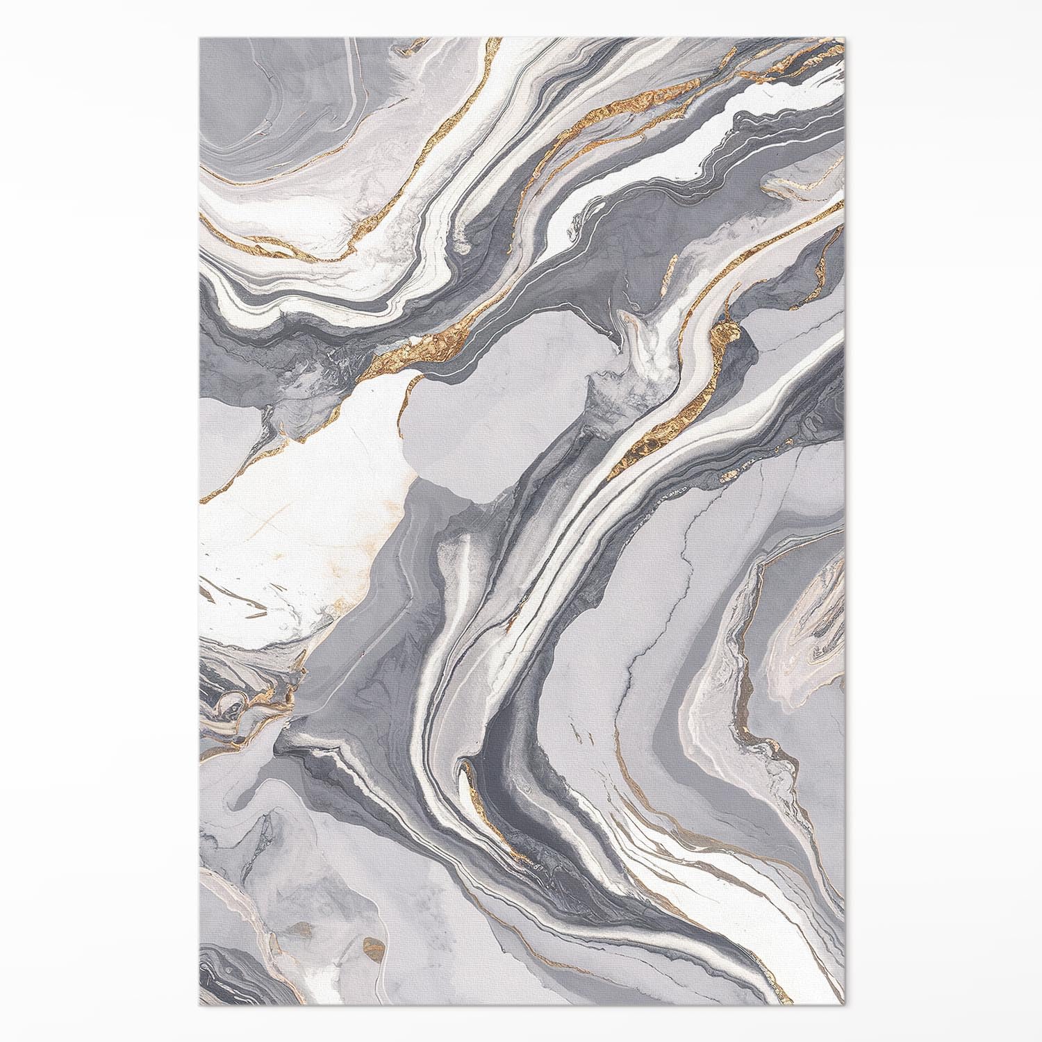 Tapis de cuisine en vinyle marbre clair facile à laver
