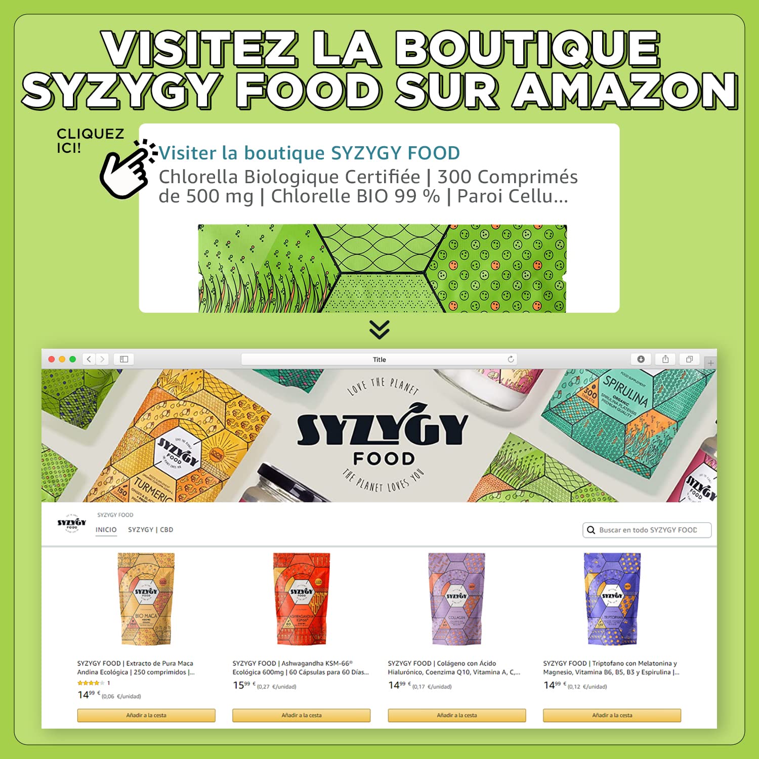 SYZYGY FOOD - Chlorella Certifiée Bio - 300 Comprimés de 500mg - Chlorella 99% Bio - Paroi Cellulaire Brisée - DETOX - Vegan - Protéines Végétales - Satiétant - B12 - Vitamines - Minéraux
