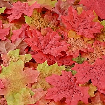 NAHUAA Guirnalda de Otoño 12 hebras Hojas de Arce Artificial 2.45 m