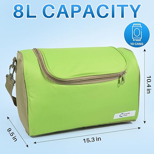 Miniatura 2 de Ecoer - Bolsa enfriadora eléctrica para automóvil, 12 V, termoeléctrica con enchufe para vehículos, paquete de refrigeración portátil para