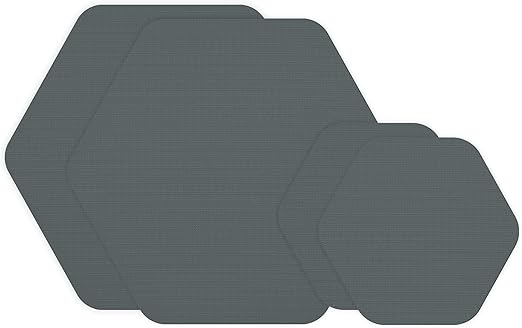 GEAR AID Tenacious Tape Hex 2.5” and 1.5” Repair Patches, Peel-and-Stick to Fix Holes and Burns in Down Jackets, Rain Gear, Tents, Tarps and More