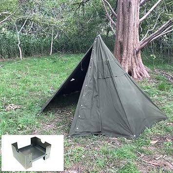 Amazon ポーランド軍 ポンチョテント一式 サイズ１ 160 170 軍倉庫放出品 ポーランド軍 テント本体