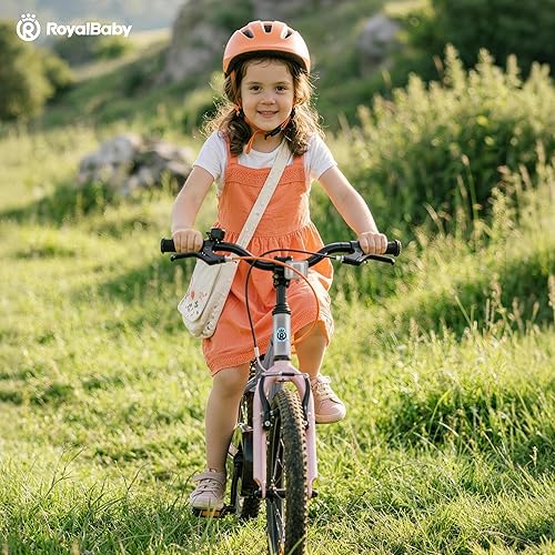 Miniatura 13 de RoyalBaby EZ Pro Kids Bike, 16 18 Inch Lightweight Aluminium Balance & Pedal Bicycle, Beginners Easy Learning Boys Girls Plata rosa