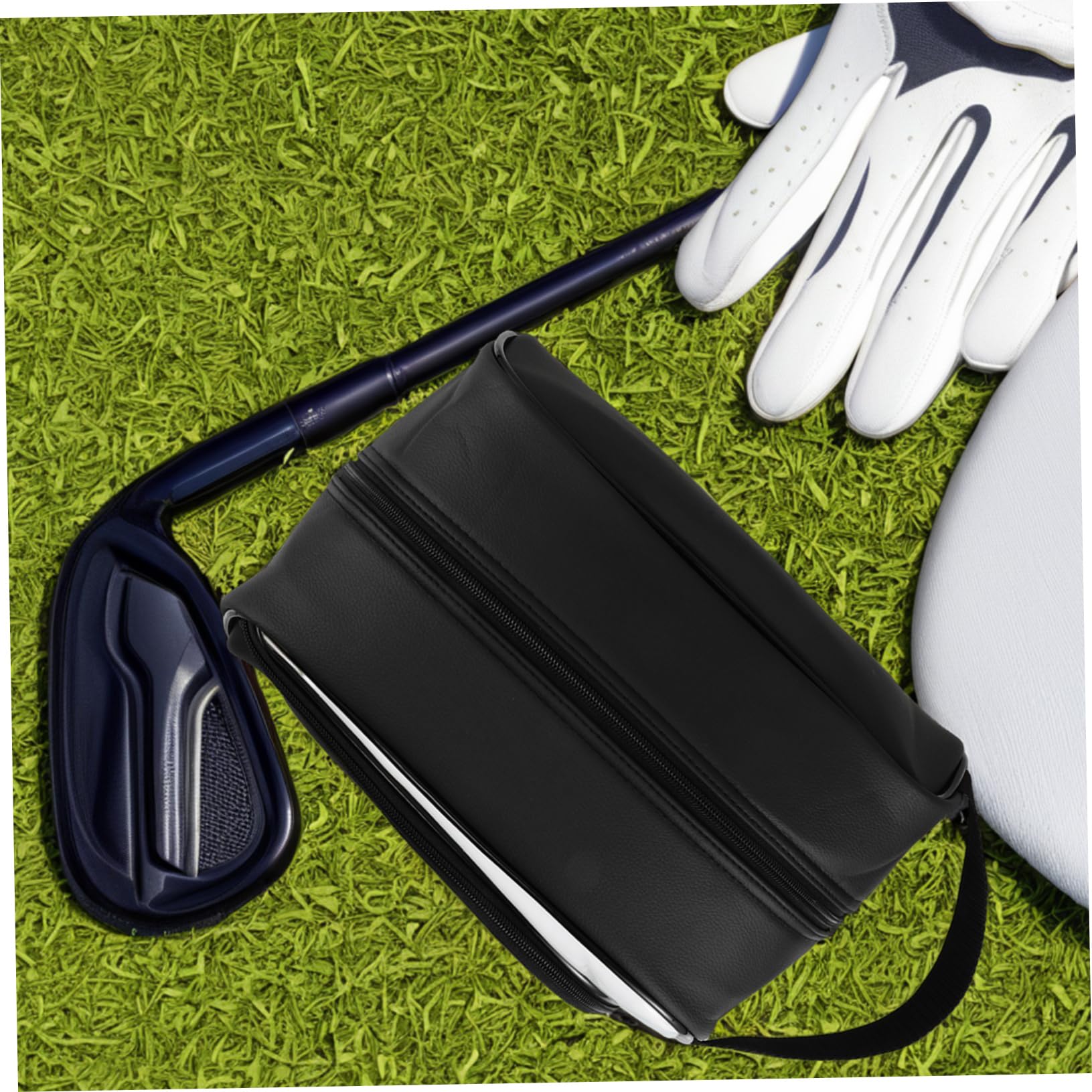 Weiße Pu Schuhtragetasche für Golf und Sportschuhe, Staubdicht
