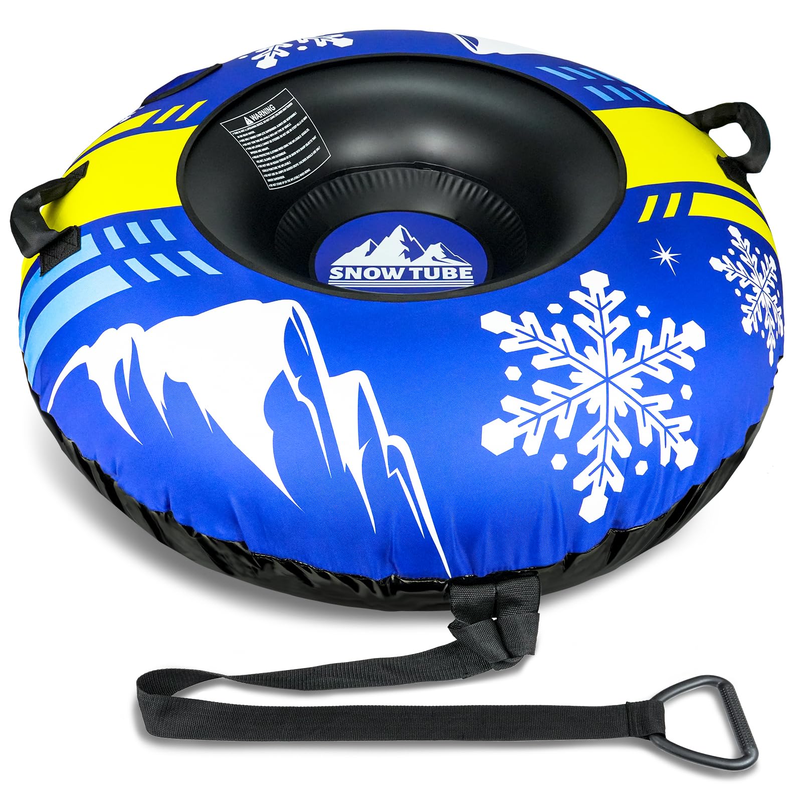 ZMLM Snow Tubes for Sledding Heavy Duty - Inflatable Snow Tube with Premium Canvas Cover for Kids Adults,Towable Snow Sled Thickened Bottom Winter Gift Outdoor Fun Toys
