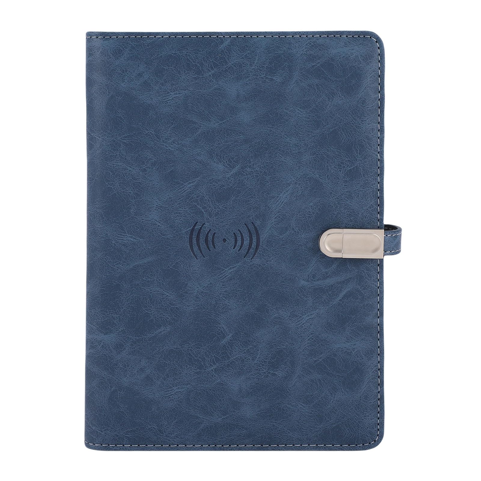 Portátil Multifunción, Portátil de Carga Inalámbrica con Batería de 8000 MAh, Carga de 15 W, 80 Hojas, Disco de Memoria de 16 GB, Luz Nocturna para Viajes de Negocios, Uso en el Aula