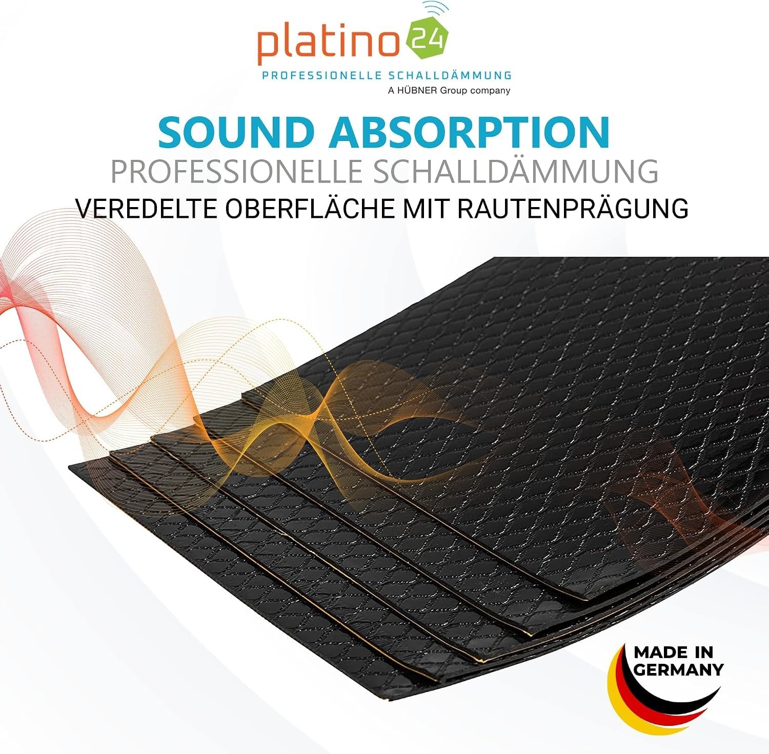 platino24 Bitumenmatten 80er Set – 250x100x5,5mm – Kfz Kompakt Premium | Schall- und Vibrationsdämmung für Blechteile – Temperaturbeständig – Montage ohne Werkzeug mit selbstklebender Rückseite