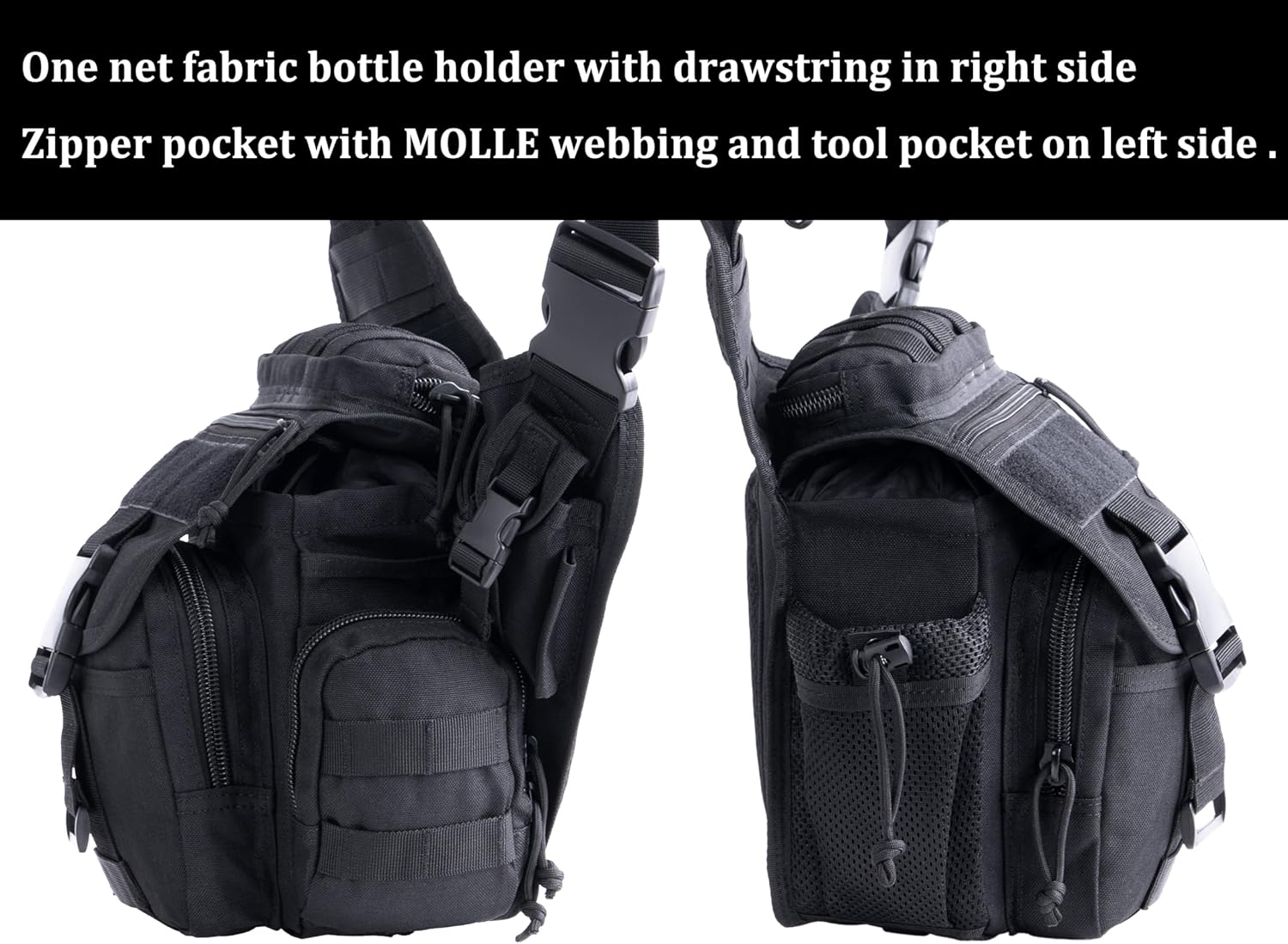 Tactical Sling Bag EDC Crossbody Pack Single Shoulder Backpack Messenger Bag for Outdoor & Urban Use 5L