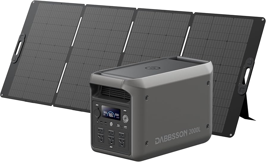 Amazon.co.jp: Dabbsson 2000Lポータブル電源と420W ソーラーパネル