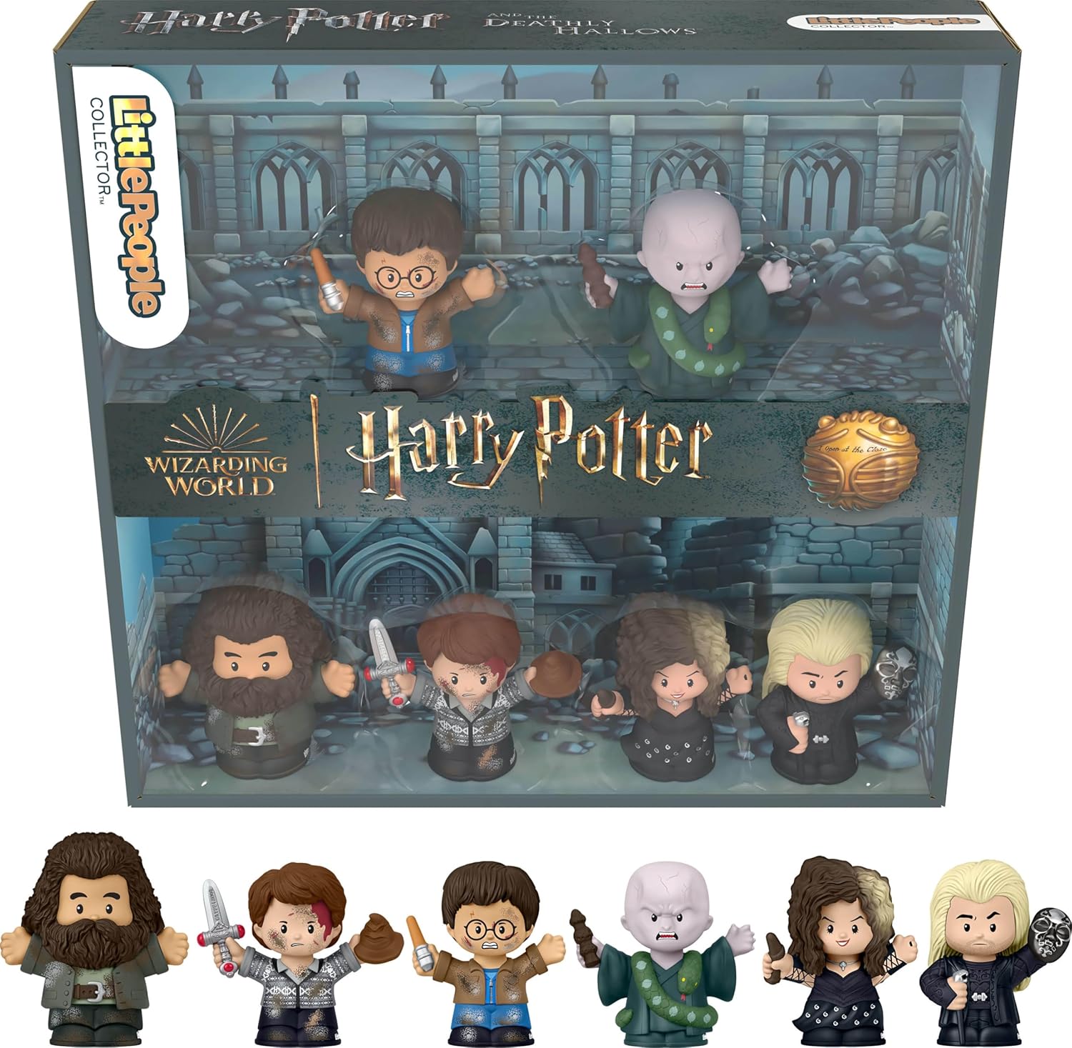 Little People COLLECTOR Harry Potter and The Deathly Hallows Special Edition Set for Fans, 6 Figures in a Display Package